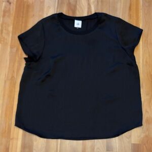 CAbi Women's Elegant Black Short Sleeve Top